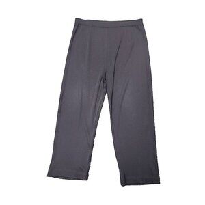 Exclusively Misook Black Straight Relaxed Stretchy Knit Pull on Women's XL